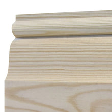 Load image into Gallery viewer, Detail of the moulded top edge of Chatsworth Skirting Board, Unsorted Grade Softwood Pine