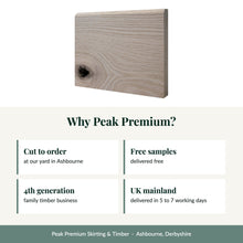 Load image into Gallery viewer, Bullnosed Architrave, Character Oak with reasons to buy from Peak Premium
