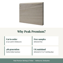 Load image into Gallery viewer, Bullnosed Skirting Board, Prime European Oak with reasons to buy from Peak Premium
