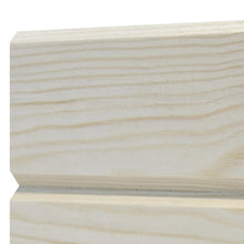 Load image into Gallery viewer, Detail of the moulded top edge of Chamfered-Grooved Skirting Board, Unsorted Grade Softwood Pine
