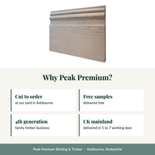 Load image into Gallery viewer, Manor House Skirting Board, Prime European Oak with reasons to buy from Peak Premium
