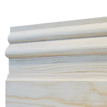 Load image into Gallery viewer, Detail of the moulded top edge of Manor House Skirting Board, Unsorted Grade Softwood Pine
