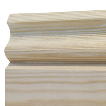 Load image into Gallery viewer, Detail of the moulded top edge of Ogee Skirting Board, Unsorted Grade Softwood Pine
