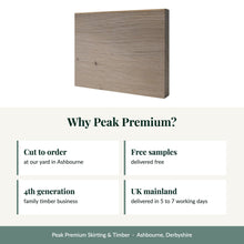Load image into Gallery viewer, Pencil Round Skirting Board, Prime European Oak with reasons to buy from Peak Premium

