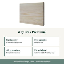 Load image into Gallery viewer, Pencil Round Skirting Board, Unsorted Grade Softwood Pine with reasons to buy from Peak Premium
