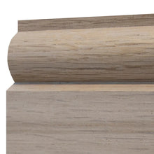 Load image into Gallery viewer, Detail of the moulded top edge of Torus Skirting Board, Prime European Oak
