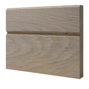 Chamfered-Grooved Skirting Board - Prime European Oak