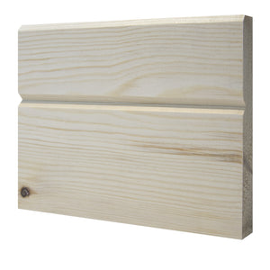 Chamfered-Grooved Skirting Board - Unsorted Grade Softwood Pine